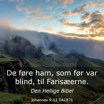 Picture 03 - Johannes 9:13 DA1871 - De føre ham, som før var blind, til - Bible Verse Picture