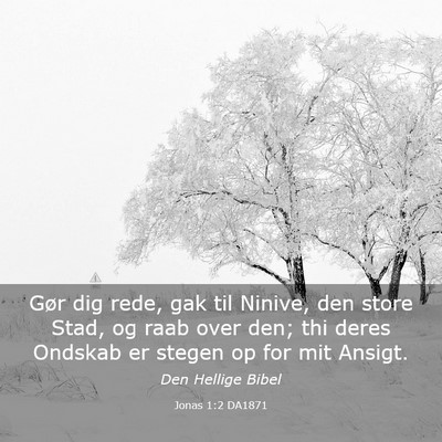 Picture 03 - Jonas 1:2 DA1871 - Gør dig rede, gak til Ninive, den store Stad, og - Bible Verse Picture