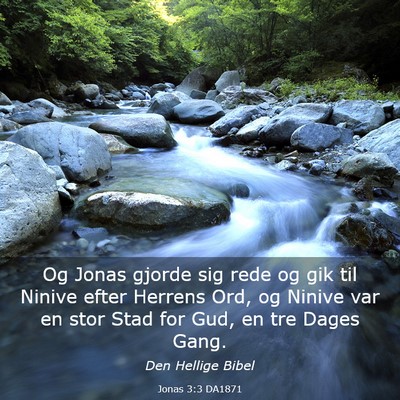 Picture 03 - Jonas 3:3 DA1871 - Og Jonas gjorde sig rede og gik til Ninive efter - Bible Verse Picture