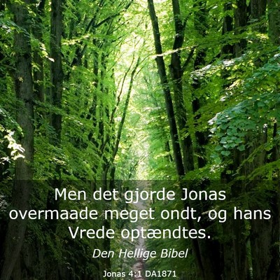 Picture 03 - Jonas 4:1 DA1871 - Men det gjorde Jonas overmaade meget ondt, og - Bible Verse Picture