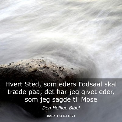 Picture 03 - Josua 1:3 DA1871 - Hvert Sted, som eders Fodsaal skal træde paa, - Bible Verse Picture