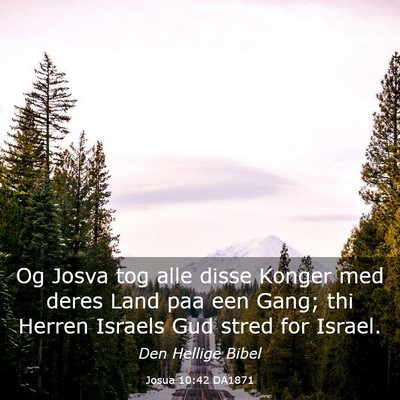 Picture 03 - Josua 10:42 DA1871 - Og Josva tog alle disse Konger med deres Land paa - Bible Verse Picture