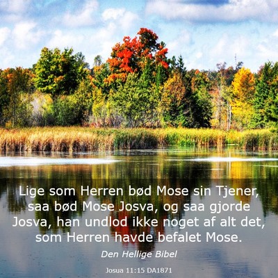 Picture 03 - Josua 11:15 DA1871 - Lige som Herren bød Mose sin Tjener, saa bød - Bible Verse Picture