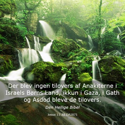 Picture 03 - Josua 11:22 DA1871 - Der blev ingen tilovers af Anakiterne i Israels - Bible Verse Picture