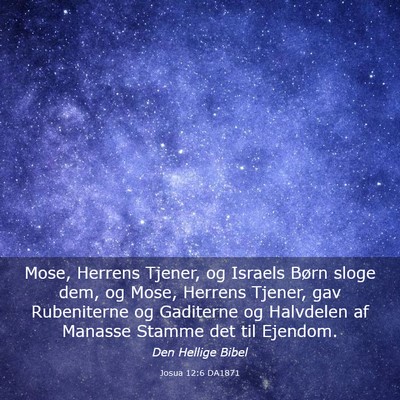 Picture 03 - Josua 12:6 DA1871 - Mose, Herrens Tjener, og Israels Børn sloge dem, - Bible Verse Picture