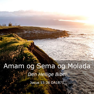 Picture 03 - Josua 15:26 DA1871 - Amam og Sema og - Bible Verse Picture