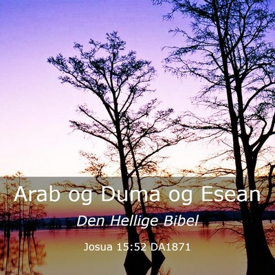 Picture 03 - Josua 15:52 DA1871 - Arab og Duma og - Bible Verse Picture