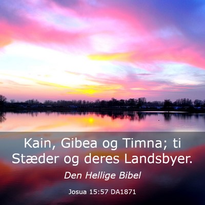 Picture 03 - Josua 15:57 DA1871 - Kain, Gibea og Timna; ti Stæder og deres - Bible Verse Picture