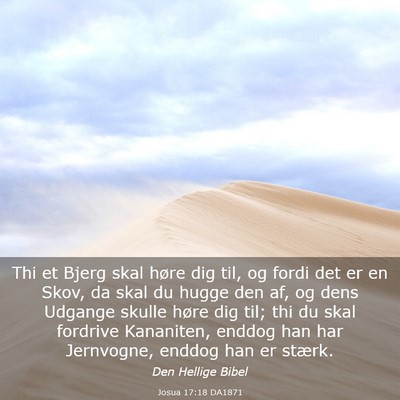 Picture 03 - Josua 17:18 DA1871 - Thi et Bjerg skal høre dig til, og fordi det er - Bible Verse Picture