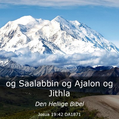 Picture 03 - Josua 19:42 DA1871 - og Saalabbin og Ajalon og - Bible Verse Picture