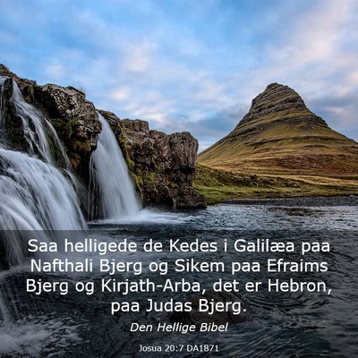 Picture 03 - Josua 20:7 DA1871 - Saa helligede de Kedes i Galilæa paa Nafthali - Bible Verse Picture