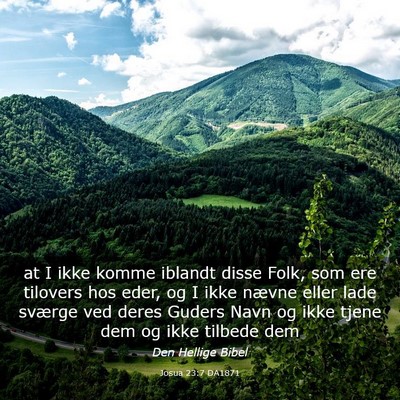 Picture 03 - Josua 23:7 DA1871 - at I ikke komme iblandt disse Folk, som ere - Bible Verse Picture