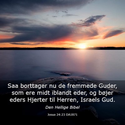 Picture 03 - Josua 24:23 DA1871 - Saa borttager nu de fremmede Guder, som ere midt - Bible Verse Picture