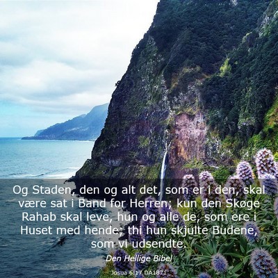 Picture 03 - Josua 6:17 DA1871 - Og Staden, den og alt det, som er i den, skal - Bible Verse Picture