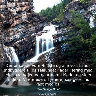 Picture 03 - Josua 9:11 DA1871 - Derfor sagde vore Ældste og alle vort Lands - Bible Verse Picture