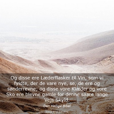 Picture 03 - Josua 9:13 DA1871 - Og disse ere Læderflasker til Vin, som vi - Bible Verse Picture