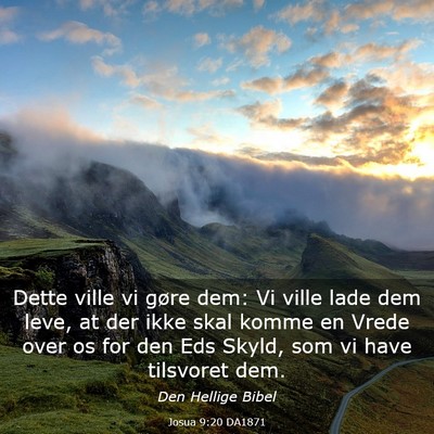 Picture 03 - Josua 9:20 DA1871 - Dette ville vi gøre dem: Vi ville lade dem leve, - Bible Verse Picture