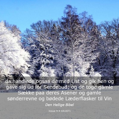 Picture 03 - Josua 9:4 DA1871 - da handlede ogsaa de med List og gik hen og gave - Bible Verse Picture