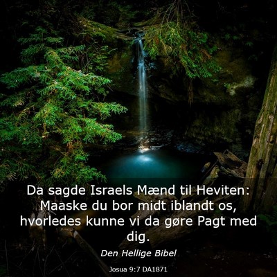 Picture 03 - Josua 9:7 DA1871 - Da sagde Israels Mænd til Heviten: Maaske du bor - Bible Verse Picture