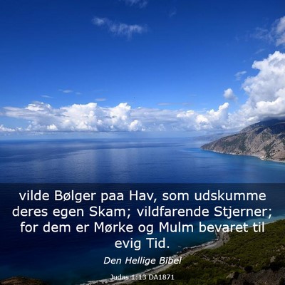 Picture 03 - Judas 1:13 DA1871 - vilde Bølger paa Hav, som udskumme deres egen - Bible Verse Picture