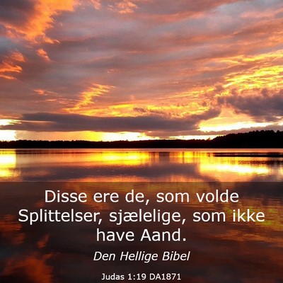 Picture 03 - Judas 1:19 DA1871 - Disse ere de, som volde Splittelser, sjælelige, - Bible Verse Picture