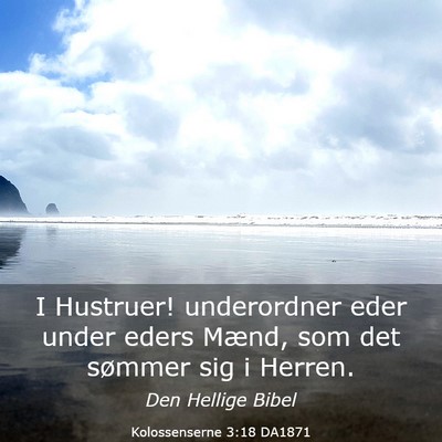 Picture 03 - Kolossenserne 3:18 DA1871 - I Hustruer! underordner eder under eders Mænd, - Bible Verse Picture
