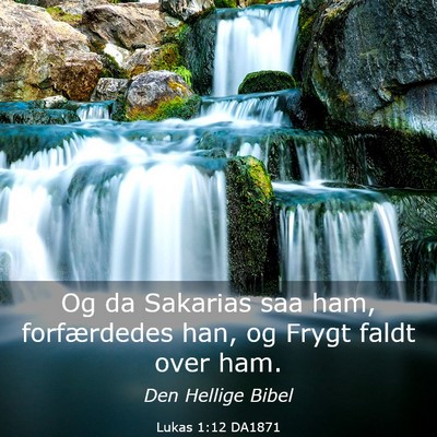 Picture 03 - Lukas 1:12 DA1871 - Og da Sakarias saa ham, forfærdedes han, og - Bible Verse Picture