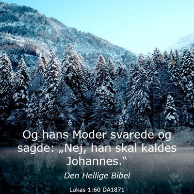 Picture 03 - Lukas 1:60 DA1871 - Og hans Moder svarede og sagde: „Nej, han skal - Bible Verse Picture