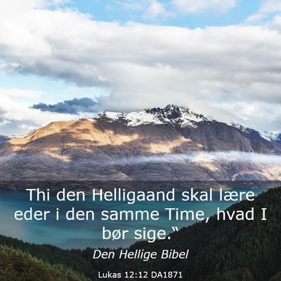 Picture 03 - Lukas 12:12 DA1871 - Thi den Helligaand skal lære eder i den samme - Bible Verse Picture
