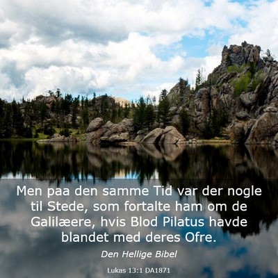 Picture 03 - Lukas 13:1 DA1871 - Men paa den samme Tid var der nogle til Stede, - Bible Verse Picture