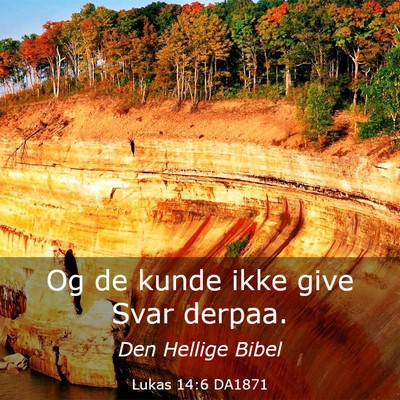 Picture 03 - Lukas 14:6 DA1871 - Og de kunde ikke give Svar - Bible Verse Picture