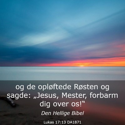 Picture 03 - Lukas 17:13 DA1871 - og de opløftede Røsten og sagde: „Jesus, - Bible Verse Picture