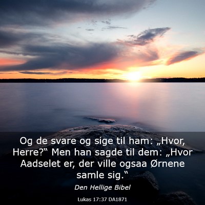 Picture 03 - Lukas 17:37 DA1871 - Og de svare og sige til ham: „Hvor, Herre?“ - Bible Verse Picture