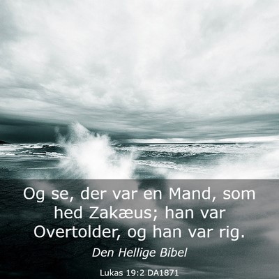 Picture 03 - Lukas 19:2 DA1871 - Og se, der var en Mand, som hed Zakæus; han var - Bible Verse Picture