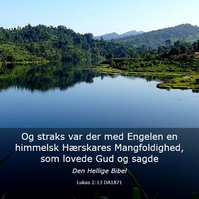 Picture 03 - Lukas 2:13 DA1871 - Og straks var der med Engelen en himmelsk - Bible Verse Picture