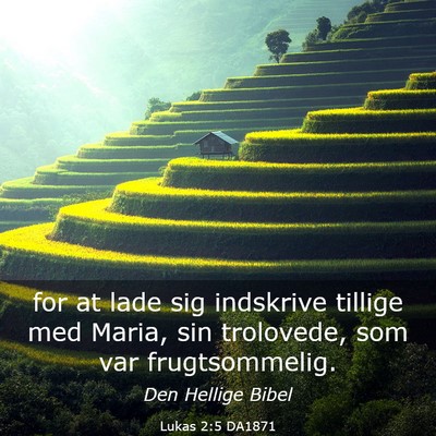 Picture 03 - Lukas 2:5 DA1871 - for at lade sig indskrive tillige med Maria, sin - Bible Verse Picture
