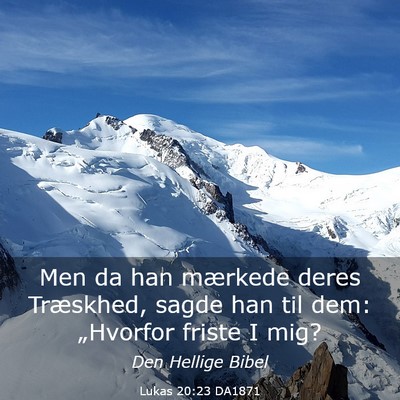 Picture 03 - Lukas 20:23 DA1871 - Men da han mærkede deres Træskhed, sagde han - Bible Verse Picture