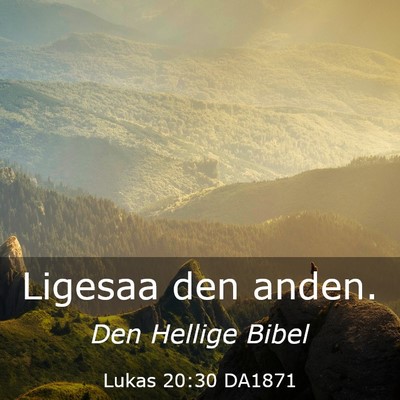 Picture 03 - Lukas 20:30 DA1871 - Ligesaa den - Bible Verse Picture