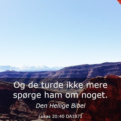 Picture 03 - Lukas 20:40 DA1871 - Og de turde ikke mere spørge ham om - Bible Verse Picture