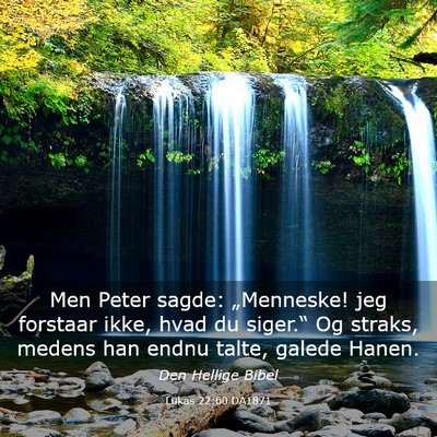 Picture 03 - Lukas 22:60 DA1871 - Men Peter sagde: „Menneske! jeg forstaar ikke, - Bible Verse Picture