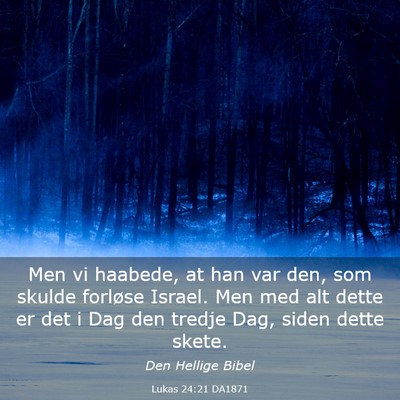 Picture 03 - Lukas 24:21 DA1871 - Men vi haabede, at han var den, som skulde - Bible Verse Picture