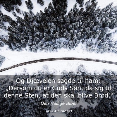 Picture 03 - Lukas 4:3 DA1871 - Og Djævelen sagde til ham: „Dersom du er Guds - Bible Verse Picture