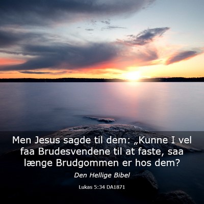 Picture 03 - Lukas 5:34 DA1871 - Men Jesus sagde til dem: „Kunne I vel faa - Bible Verse Picture