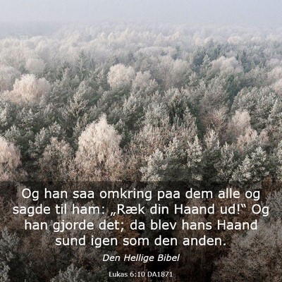 Picture 03 - Lukas 6:10 DA1871 - Og han saa omkring paa dem alle og sagde til ham: - Bible Verse Picture