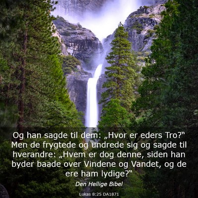 Picture 03 - Lukas 8:25 DA1871 - Og han sagde til dem: „Hvor er eders Tro?“ - Bible Verse Picture