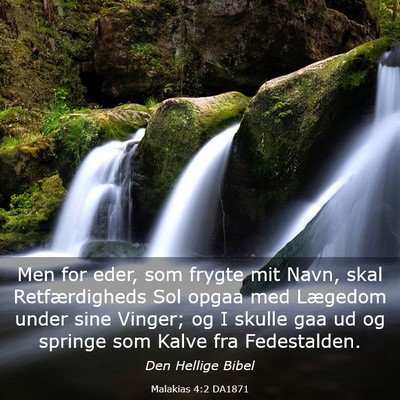 Picture 03 - Malakias 4:2 DA1871 - Men for eder, som frygte mit Navn, skal - Bible Verse Picture