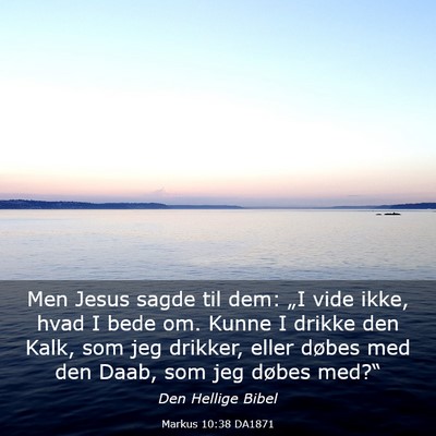 Picture 03 - Markus 10:38 DA1871 - Men Jesus sagde til dem: „I vide ikke, hvad I - Bible Verse Picture