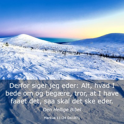 Picture 03 - Markus 11:24 DA1871 - Derfor siger jeg eder: Alt, hvad I bede om og - Bible Verse Picture