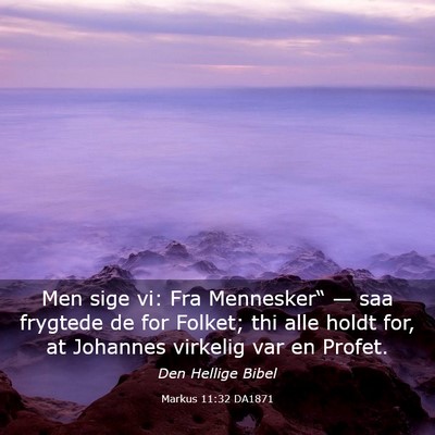 Picture 03 - Markus 11:32 DA1871 - Men sige vi: Fra Mennesker“ — saa frygtede de - Bible Verse Picture