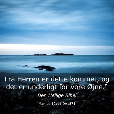 Picture 03 - Markus 12:11 DA1871 - Fra Herren er dette kommet, og det er underligt - Bible Verse Picture